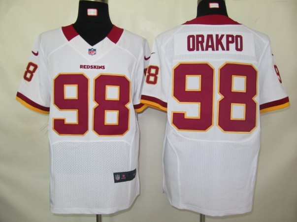 Authentic Nike Elite Jersey Washington Red Skins 98 Orakpo White